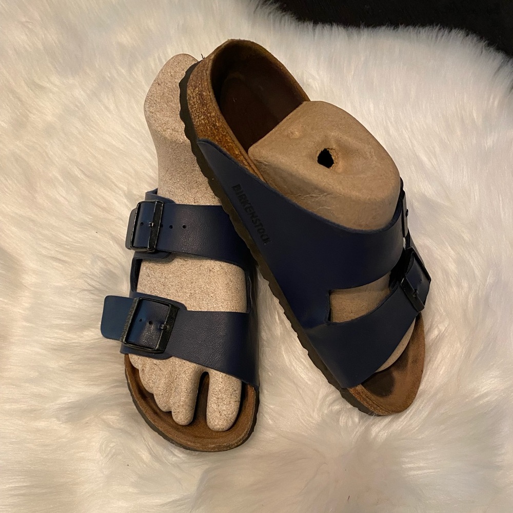 Birkenstock Dark Blue Slide Sandals